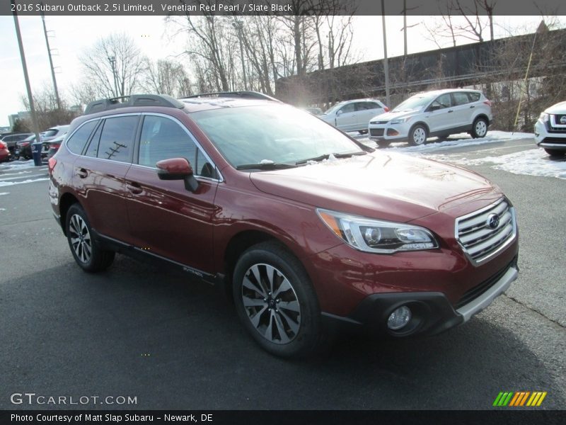 Venetian Red Pearl / Slate Black 2016 Subaru Outback 2.5i Limited