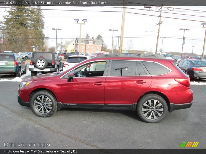 Venetian Red Pearl / Slate Black 2016 Subaru Outback 2.5i Limited