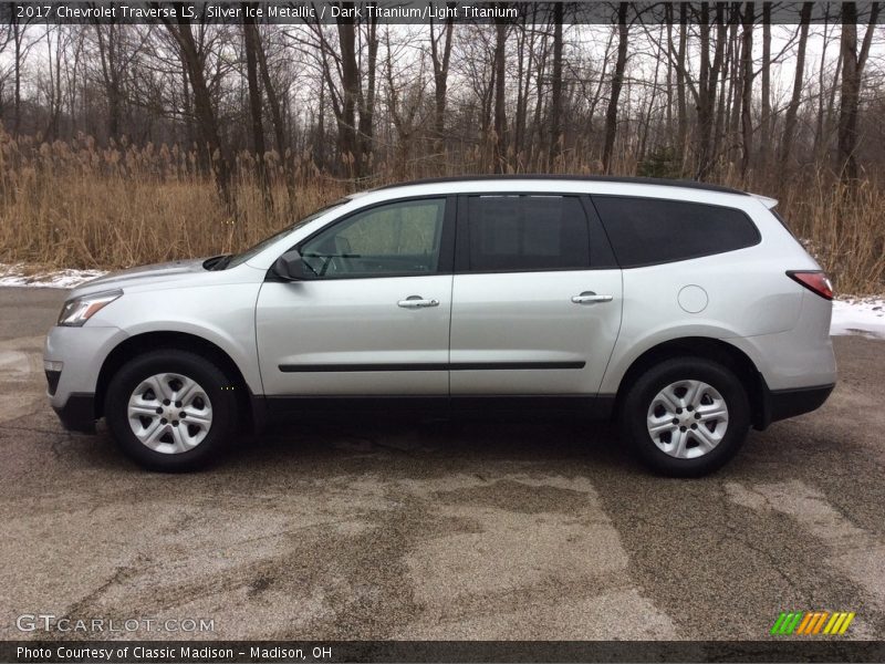 Silver Ice Metallic / Dark Titanium/Light Titanium 2017 Chevrolet Traverse LS