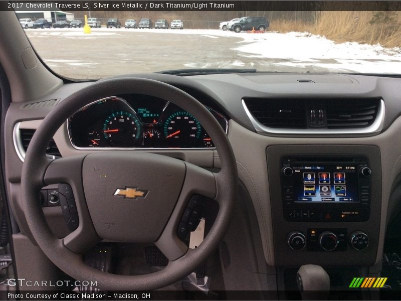 Silver Ice Metallic / Dark Titanium/Light Titanium 2017 Chevrolet Traverse LS