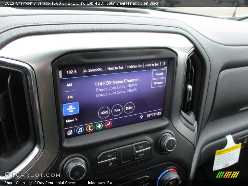 Satin Steel Metallic / Jet Black 2019 Chevrolet Silverado 1500 LT Z71 Crew Cab 4WD