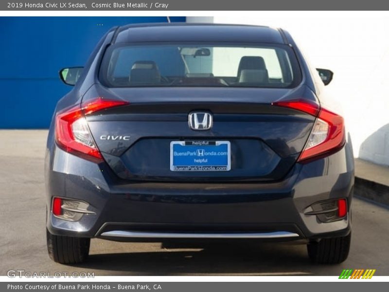 Cosmic Blue Metallic / Gray 2019 Honda Civic LX Sedan