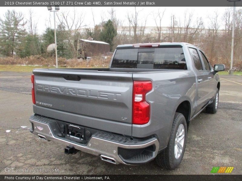 Satin Steel Metallic / Jet Black 2019 Chevrolet Silverado 1500 LT Z71 Crew Cab 4WD