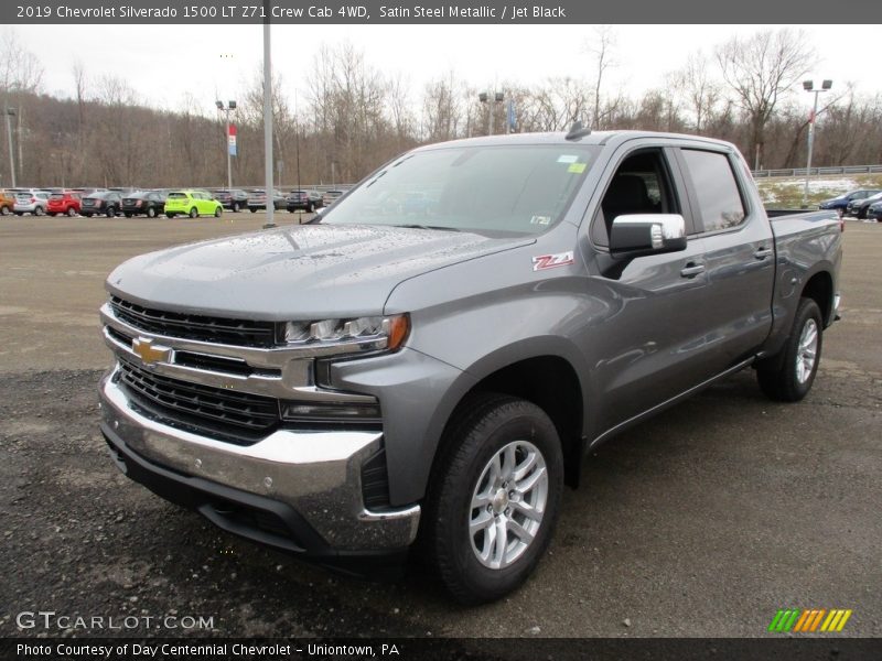 Satin Steel Metallic / Jet Black 2019 Chevrolet Silverado 1500 LT Z71 Crew Cab 4WD