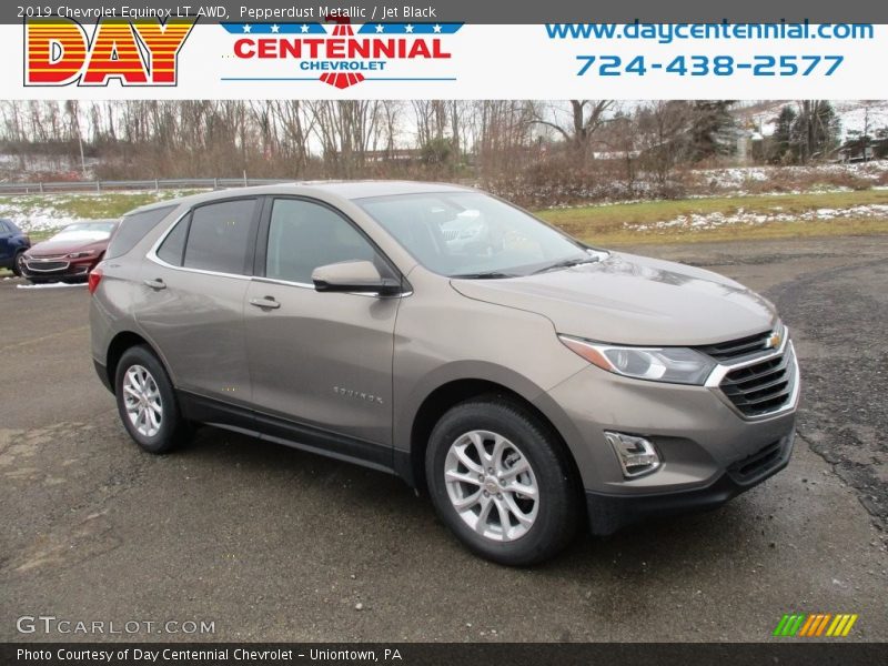 Pepperdust Metallic / Jet Black 2019 Chevrolet Equinox LT AWD