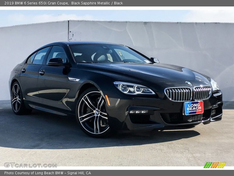 Black Sapphire Metallic / Black 2019 BMW 6 Series 650i Gran Coupe