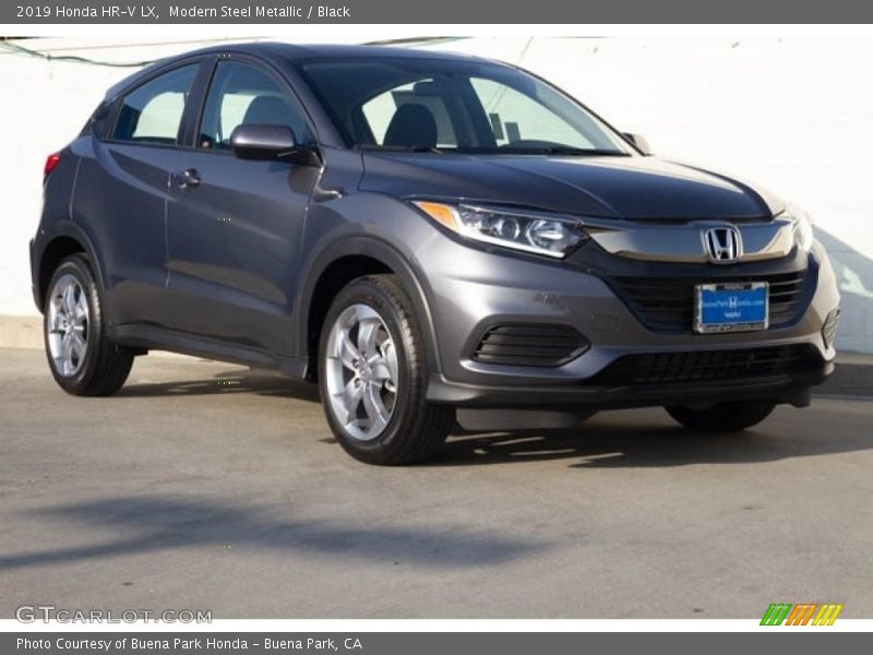 Modern Steel Metallic / Black 2019 Honda HR-V LX