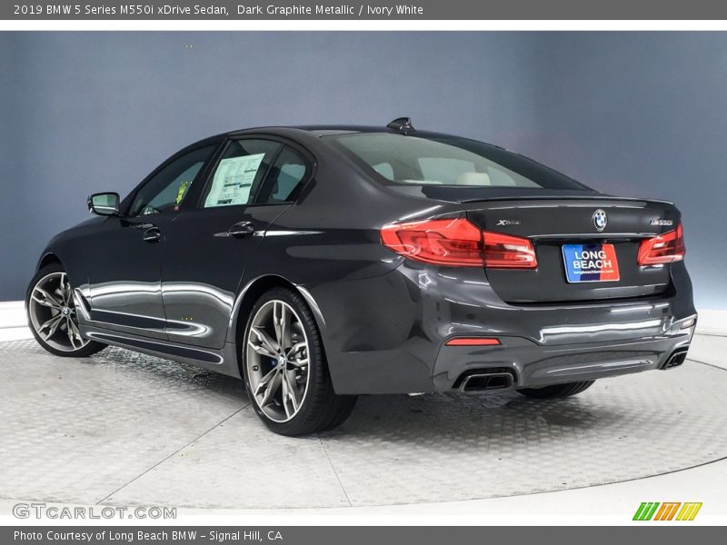 Dark Graphite Metallic / Ivory White 2019 BMW 5 Series M550i xDrive Sedan