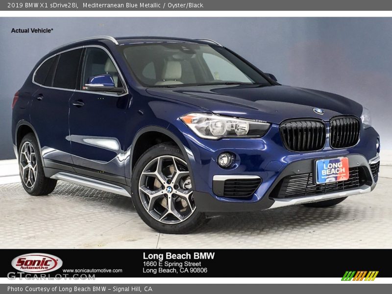Mediterranean Blue Metallic / Oyster/Black 2019 BMW X1 sDrive28i