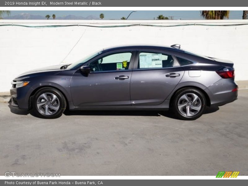 Modern Steel Metallic / Black 2019 Honda Insight EX