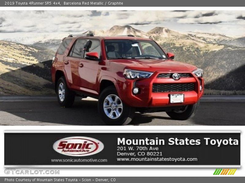 Barcelona Red Metallic / Graphite 2019 Toyota 4Runner SR5 4x4