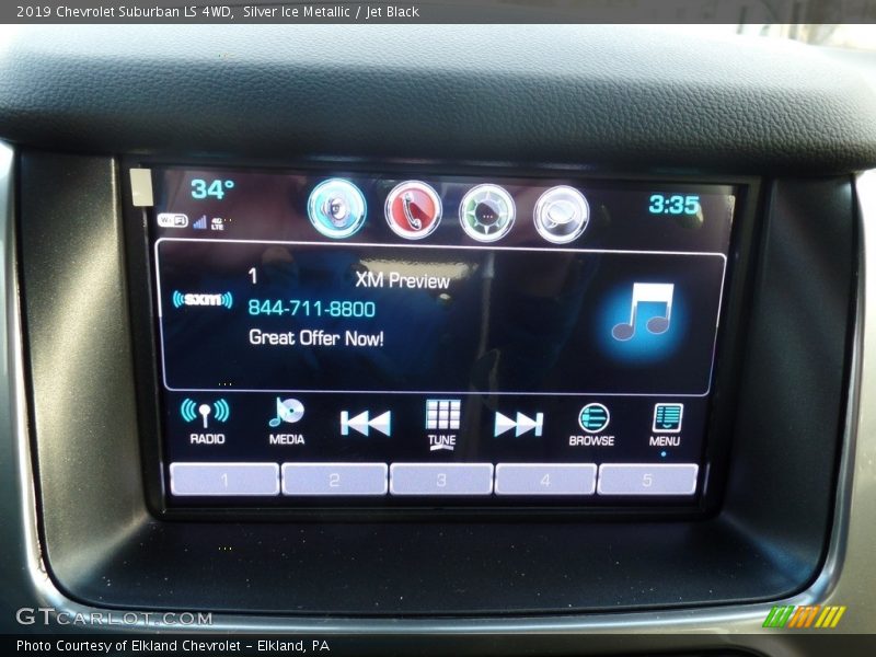 Silver Ice Metallic / Jet Black 2019 Chevrolet Suburban LS 4WD