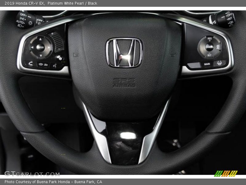 Platinum White Pearl / Black 2019 Honda CR-V EX
