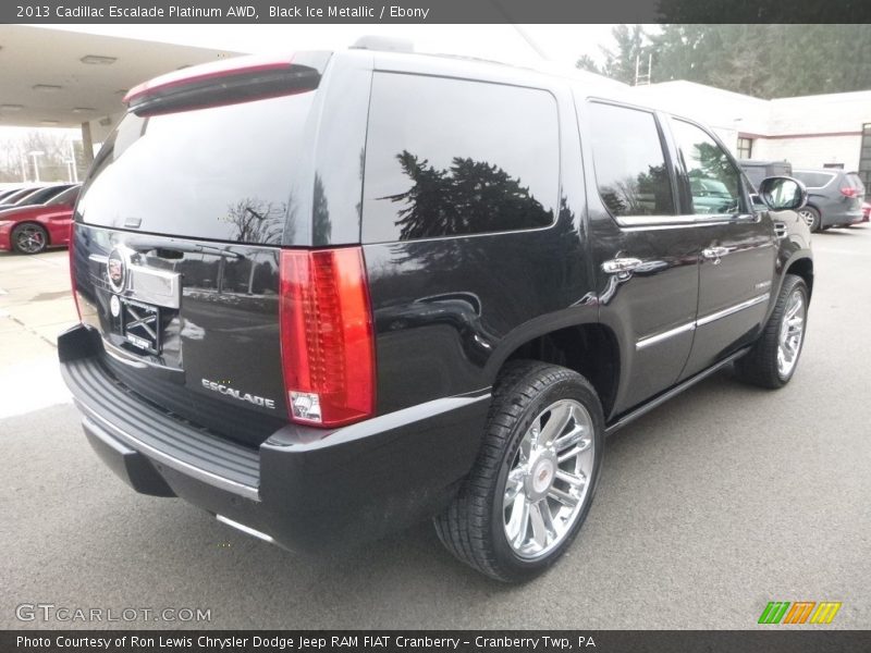 Black Ice Metallic / Ebony 2013 Cadillac Escalade Platinum AWD