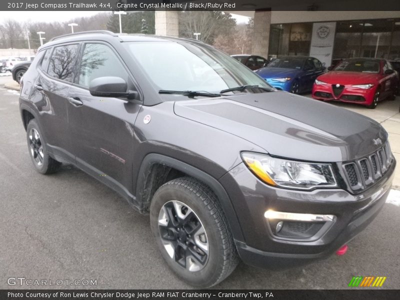 Granite Crystal Metallic / Black/Ruby Red 2017 Jeep Compass Trailhawk 4x4