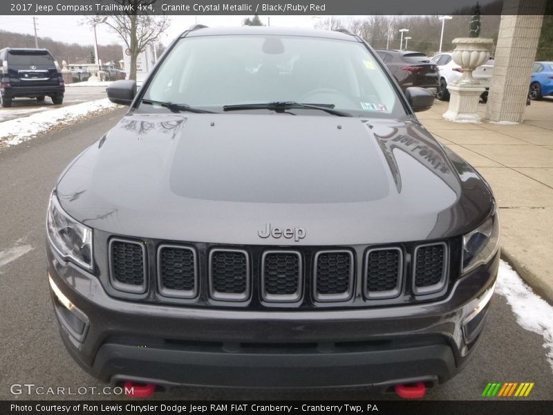 Granite Crystal Metallic / Black/Ruby Red 2017 Jeep Compass Trailhawk 4x4