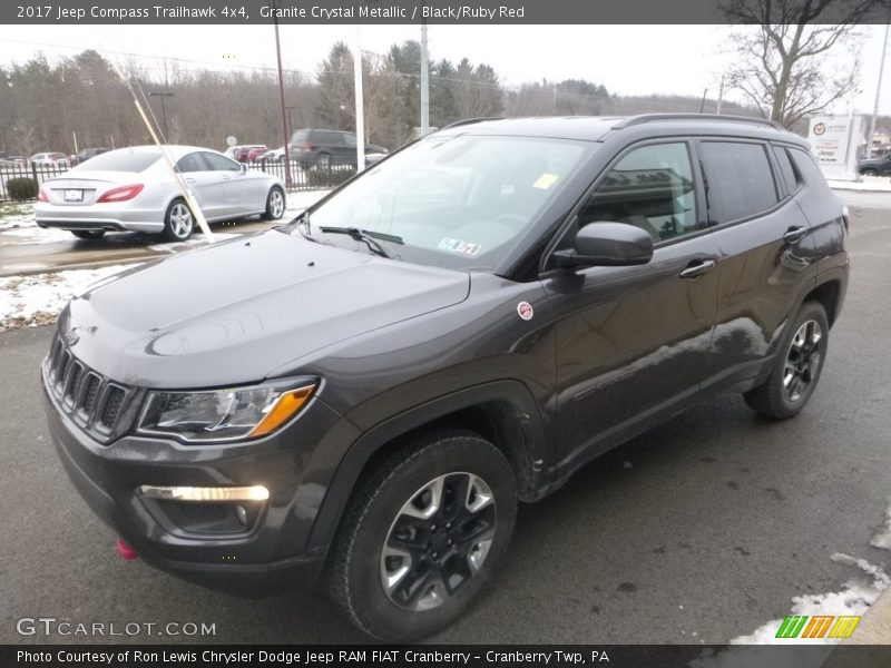 Granite Crystal Metallic / Black/Ruby Red 2017 Jeep Compass Trailhawk 4x4