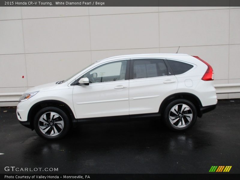 White Diamond Pearl / Beige 2015 Honda CR-V Touring