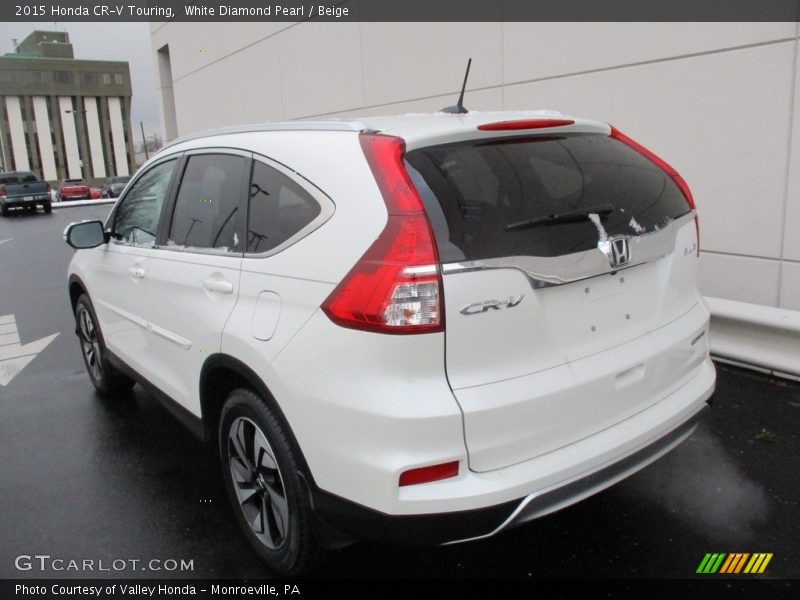 White Diamond Pearl / Beige 2015 Honda CR-V Touring