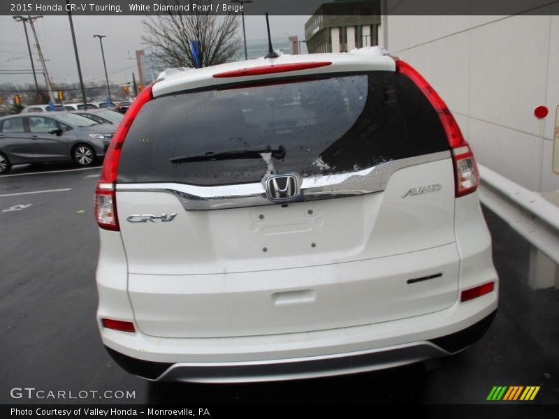 White Diamond Pearl / Beige 2015 Honda CR-V Touring