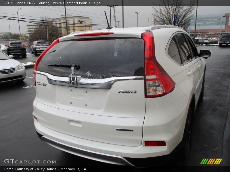 White Diamond Pearl / Beige 2015 Honda CR-V Touring