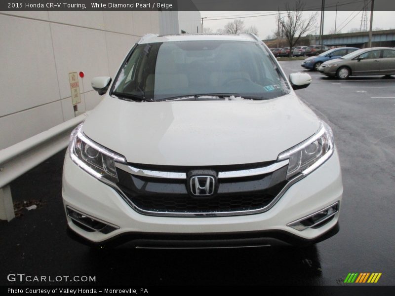 White Diamond Pearl / Beige 2015 Honda CR-V Touring