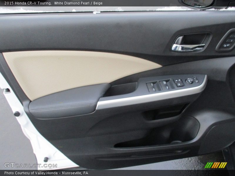 White Diamond Pearl / Beige 2015 Honda CR-V Touring