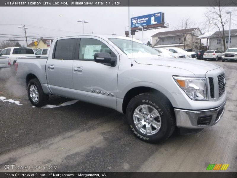 Brilliant Silver Metallic / Black 2019 Nissan Titan SV Crew Cab 4x4