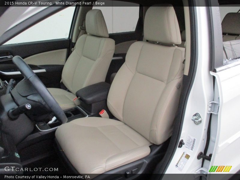 White Diamond Pearl / Beige 2015 Honda CR-V Touring