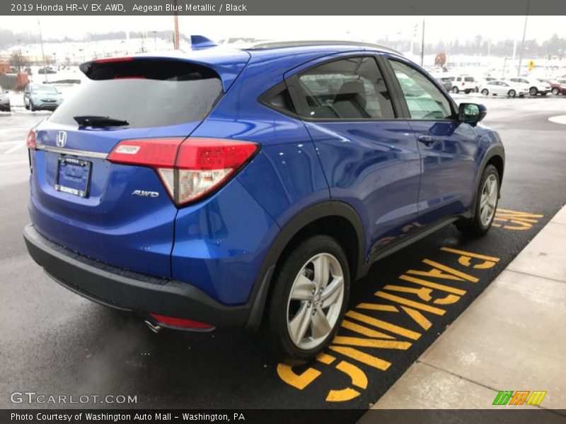 Aegean Blue Metallic / Black 2019 Honda HR-V EX AWD