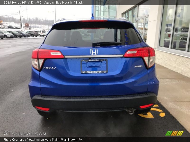 Aegean Blue Metallic / Black 2019 Honda HR-V EX AWD