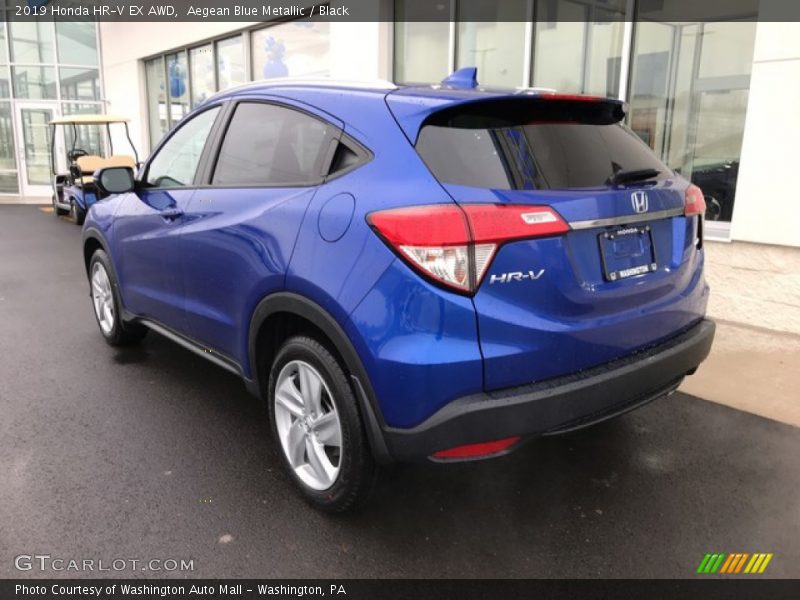 Aegean Blue Metallic / Black 2019 Honda HR-V EX AWD