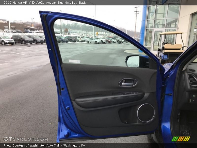 Aegean Blue Metallic / Black 2019 Honda HR-V EX AWD