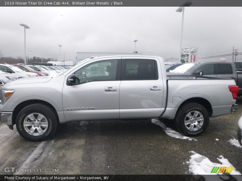 Brilliant Silver Metallic / Black 2019 Nissan Titan SV Crew Cab 4x4