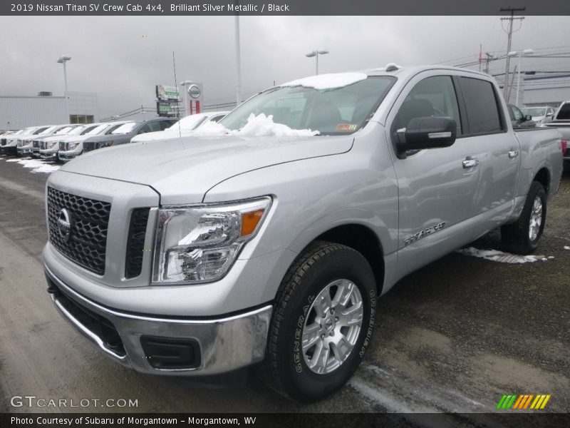 Brilliant Silver Metallic / Black 2019 Nissan Titan SV Crew Cab 4x4