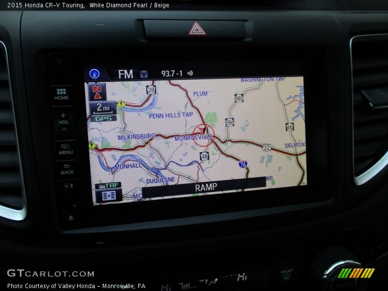 White Diamond Pearl / Beige 2015 Honda CR-V Touring
