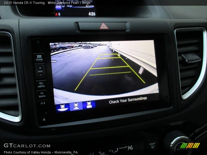 White Diamond Pearl / Beige 2015 Honda CR-V Touring