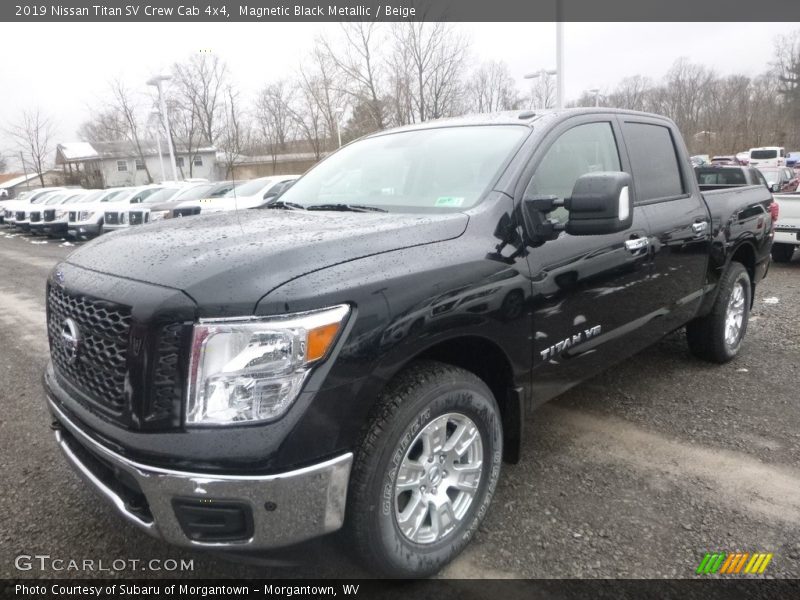 Magnetic Black Metallic / Beige 2019 Nissan Titan SV Crew Cab 4x4