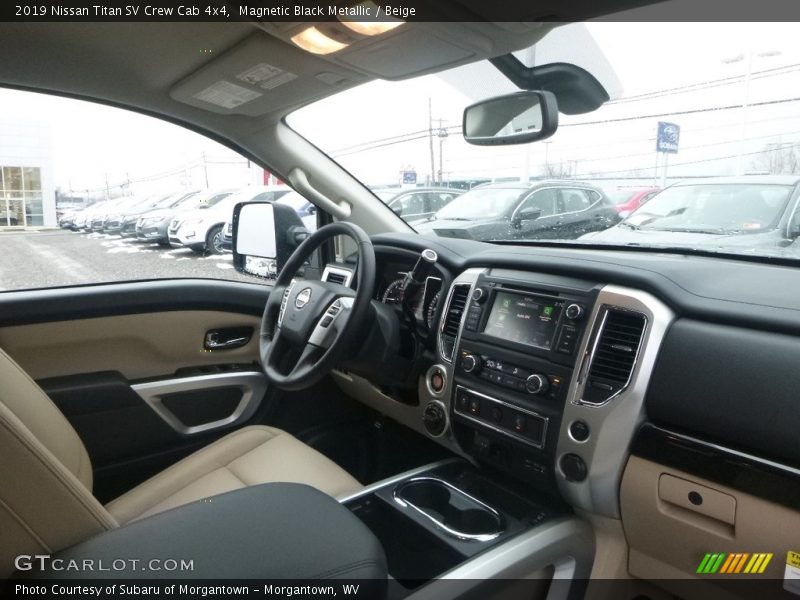 Magnetic Black Metallic / Beige 2019 Nissan Titan SV Crew Cab 4x4