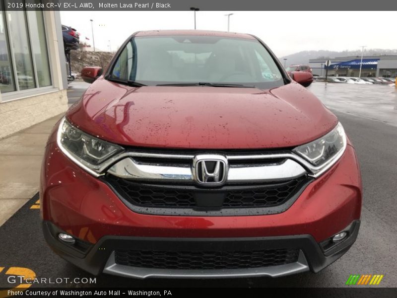 Molten Lava Pearl / Black 2019 Honda CR-V EX-L AWD