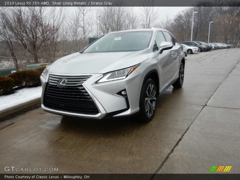 Silver Lining Metallic / Stratus Gray 2019 Lexus RX 350 AWD