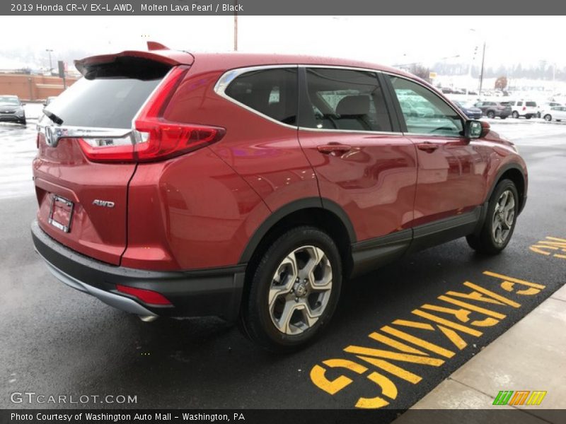Molten Lava Pearl / Black 2019 Honda CR-V EX-L AWD