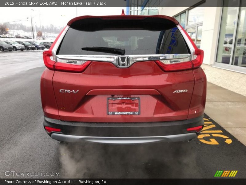 Molten Lava Pearl / Black 2019 Honda CR-V EX-L AWD