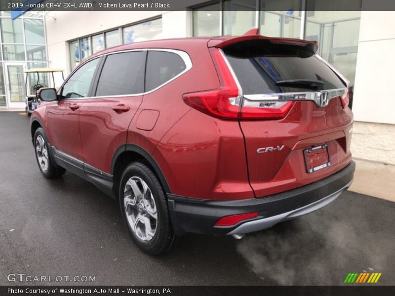 Molten Lava Pearl / Black 2019 Honda CR-V EX-L AWD