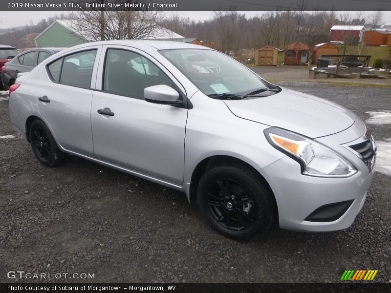Brilliant Silver Metallic / Charcoal 2019 Nissan Versa S Plus