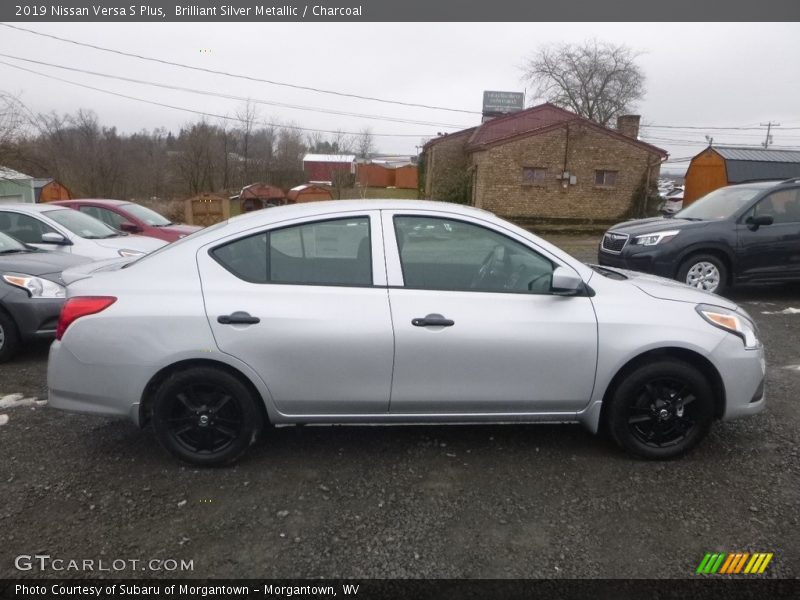 Brilliant Silver Metallic / Charcoal 2019 Nissan Versa S Plus