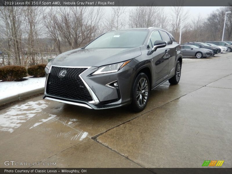 Nebula Gray Pearl / Rioja Red 2019 Lexus RX 350 F Sport AWD