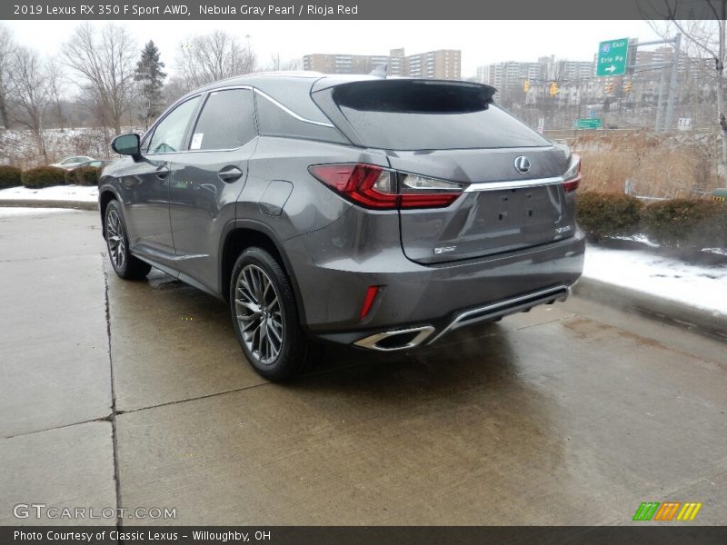 Nebula Gray Pearl / Rioja Red 2019 Lexus RX 350 F Sport AWD