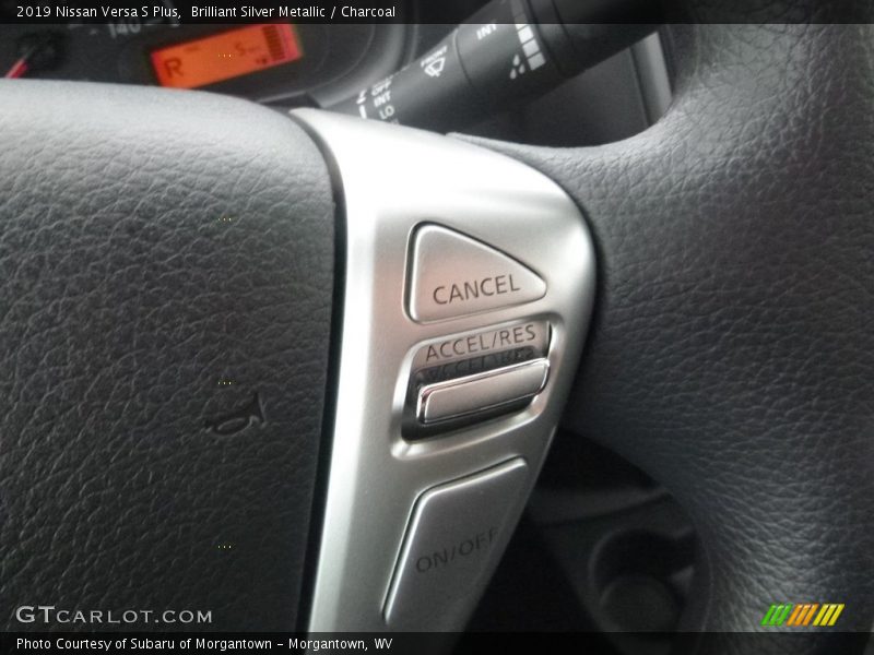 Brilliant Silver Metallic / Charcoal 2019 Nissan Versa S Plus
