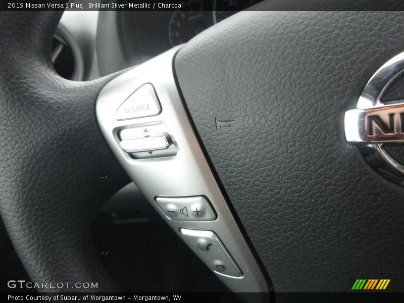 Brilliant Silver Metallic / Charcoal 2019 Nissan Versa S Plus